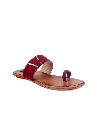 Stylestry Womens & Girls Cherry Solid One Toe Flats