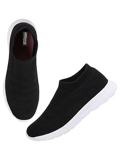 Stylestry Womens & Girls Black Casual Walking Shoes