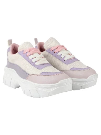 Stylestry Women White Mesh Walking Shoes