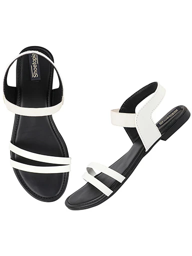 Stylestry Womens & Girls White Open Toe Flats