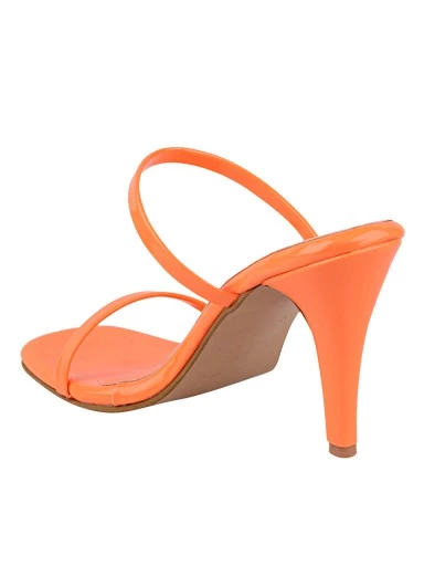 Stylestry Orange Stiletto Sandals