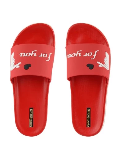 Stylestry Women Red Printed Sliders