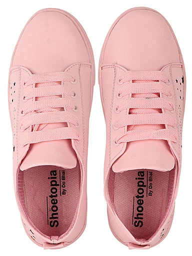 Stylestry Womens & Girls Pink Casual Sneakers Shoes