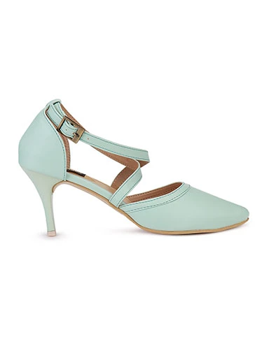 Stylestry Womens & Girls Green Stilettos Heels Solid Pumps