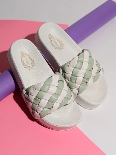 Stylestry Women & Girls Platform Green Heels