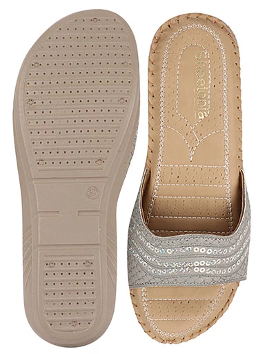 Stylestry Women's & Girl's Grey Ortho Care Cushion Sandals