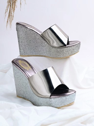 Stylestry Women Grey Solid Wedges