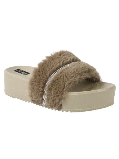Stylestry Women & Girls Fur Brown Platform Heels