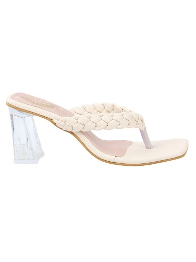Stylestry Stylish Cream Heels