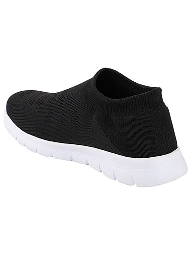 Stylestry Womens & Girls Black Casual Walking Shoes