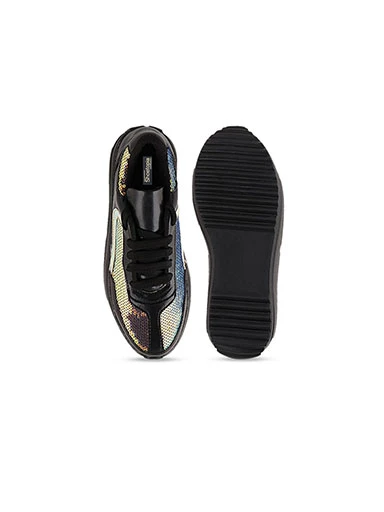 Stylestry Womens & Girls Black Casual Sneakers Shoes
