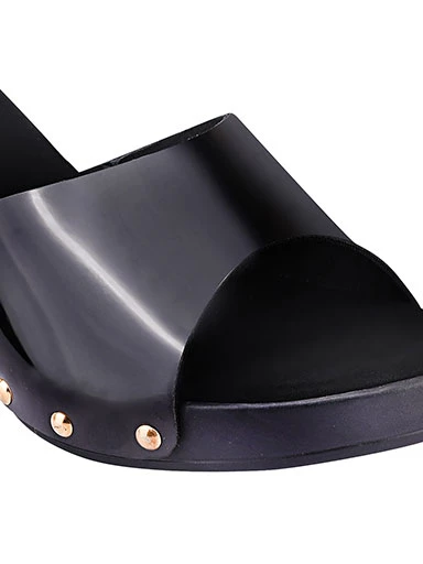 Stylestry Womens & Girls Black Solid Block Heels