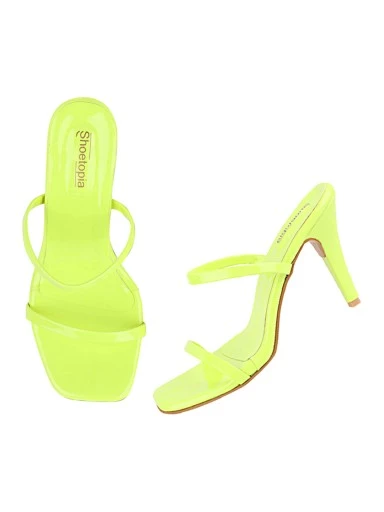 Stylestry Green Solid Slim Sandals