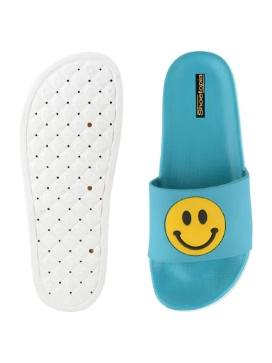 Stylestry Women Blue Printed Sliders