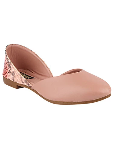Stylestry Womens & Girls Peach Solid Ballerinas Flats