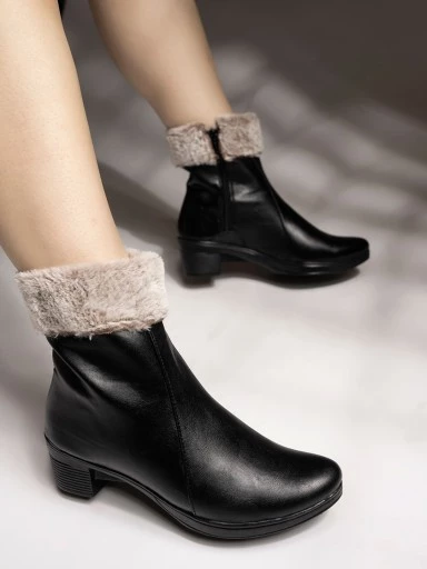 Stylestry Stylish Trendy Smart Casual Black Boots For Women & Girls
