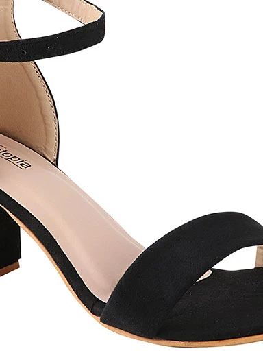 Stylestry Womens & Girls Black Block Heels