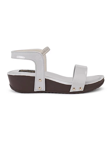 Stylestry Womens & Girls Grey Solid Sandals