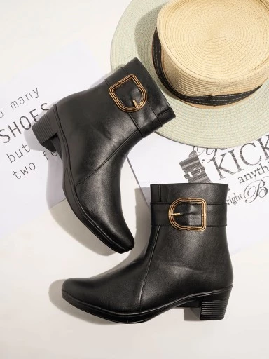 Stylestry Stylish Trendy Smart Casual Black Boots For Women & Girls
