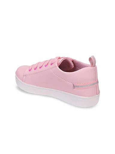 Stylestry Womens & Girls Pink Lace Up Trending Stylish Sneakers Shoes