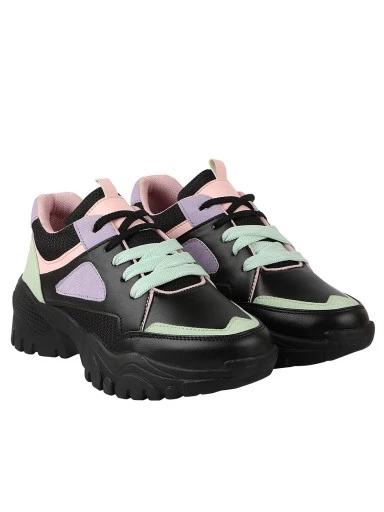 Stylestry Women Black Walking Shoes