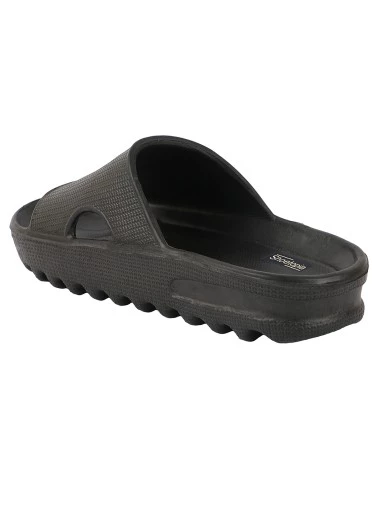 Stylestry Women Black Rubber Sliders