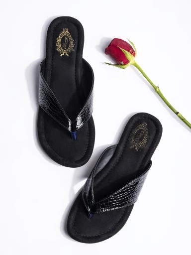 Stylestry Women Black Open Toe Street Style Flats
