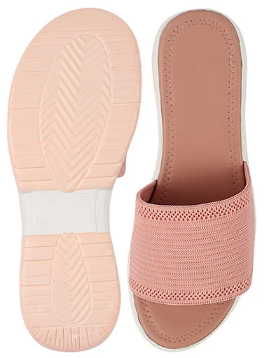 Stylestry Women's & Girl's Pink Embellished Wedge Heels