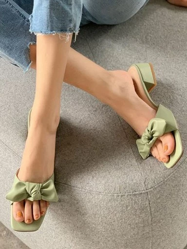 Stylestry Women & Girls Green Stylish Block Heels