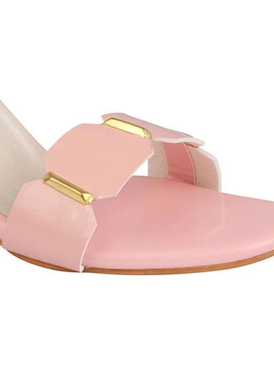 Stylestry Womens & Girls Pink Backstrap Solid Block Heels