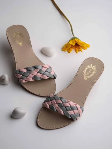 Stylestry Women Pink Open Toe Flats