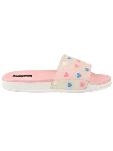 Stylestry Women Pink Printed Slider Flip Flops