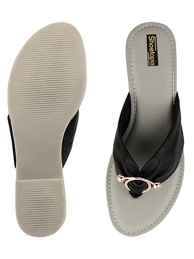 Stylestry Womens & Girls Black Flats T-Strap Flats