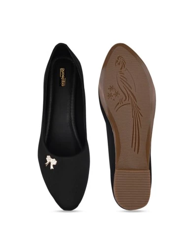 Stylestry Women Black Solid Ballerinas