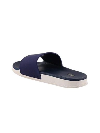 Stylestry Women Navy Blue & White Printed Sliders