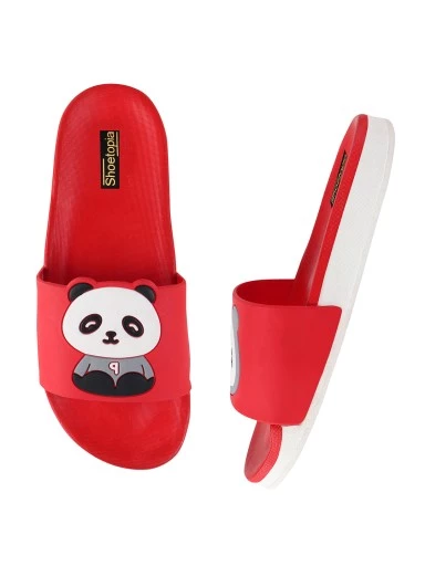 Stylestry Women Red Printed Sliders