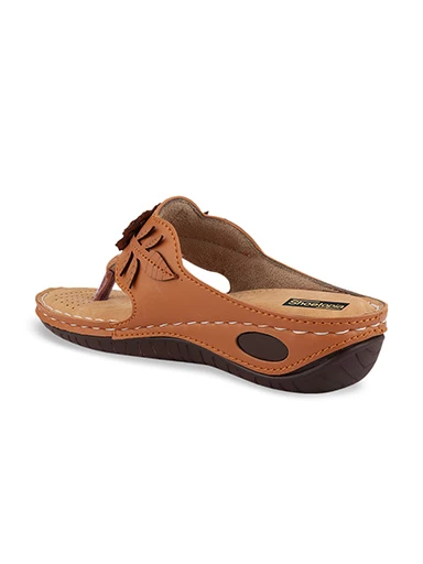 Stylestry Womens & Girls Tan Brown Embellished Sandals