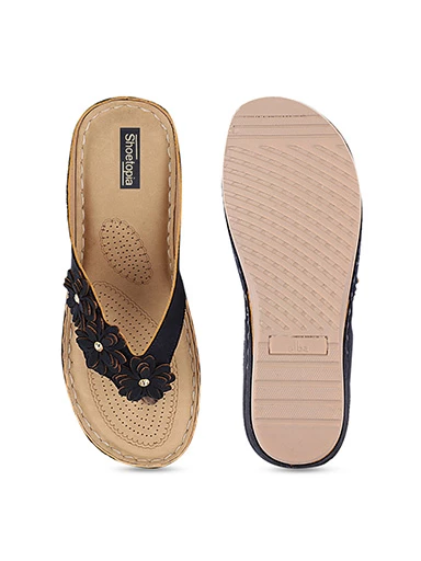 Stylestry Womens & Girls Black Embellished Heels