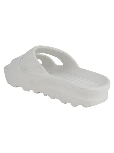 Stylestry Women White Solid Sliders