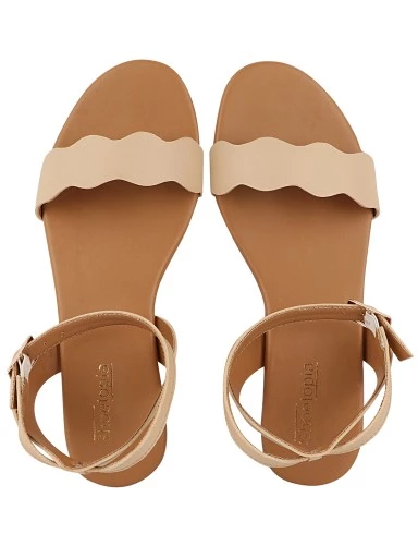 Stylestry Women Cream-Coloured Open Toe Flats