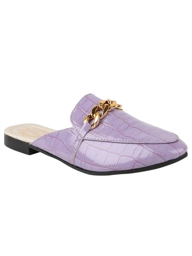 Stylestry Women Purple Solid Mules