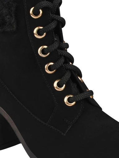 Stylestry Stylish Trendy Smart Casual Black Boots For Women & Girls