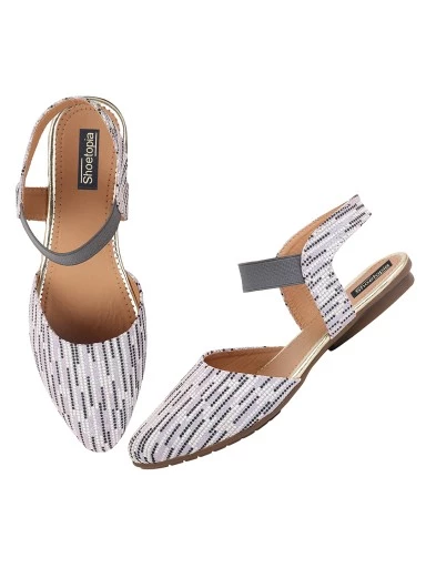 Stylestry Grey Women Flat Mules Bellies Sandals