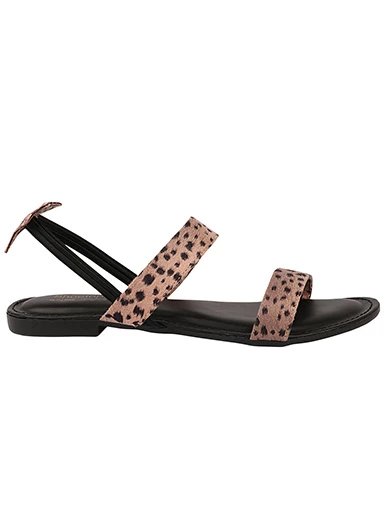 Stylestry Womens & Girls Peach Printed Open Toe Flats