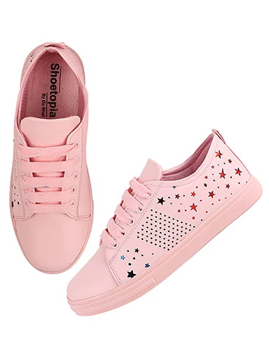 Stylestry Womens & Girls Pink Casual Sneakers Shoes