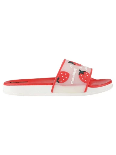 Stylestry Women Red & Off-White Printed Sliders