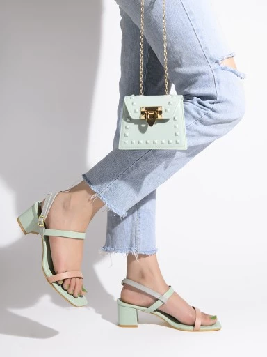 Stylestry Womens & Girls Colourblocked Block Heels Sandals