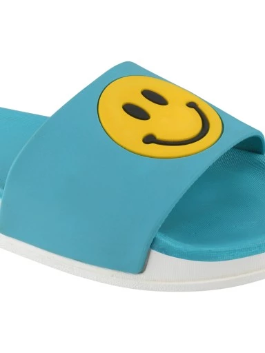 Stylestry Women Blue Printed Sliders
