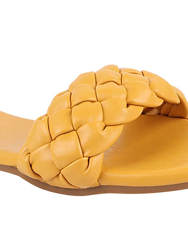 Stylestry Womens & Girls Yellow Open Toe Flats
