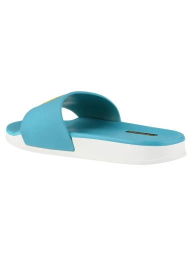 Stylestry Women Blue Printed Sliders